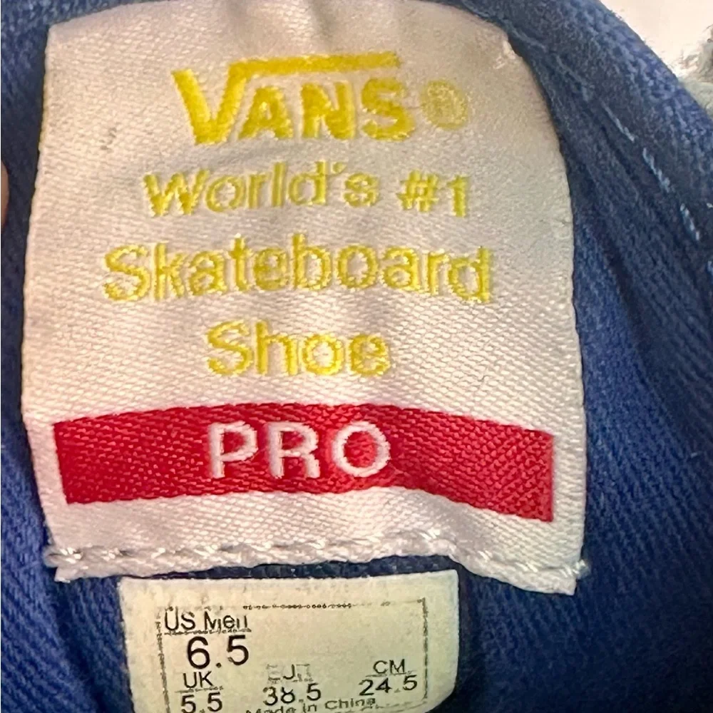 Vans Old Skool Pro‎ Red White Blue Checkerboard Sz 6.5